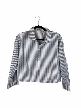 Everlane Blue White Stripe Button Front Shirt XS NWT